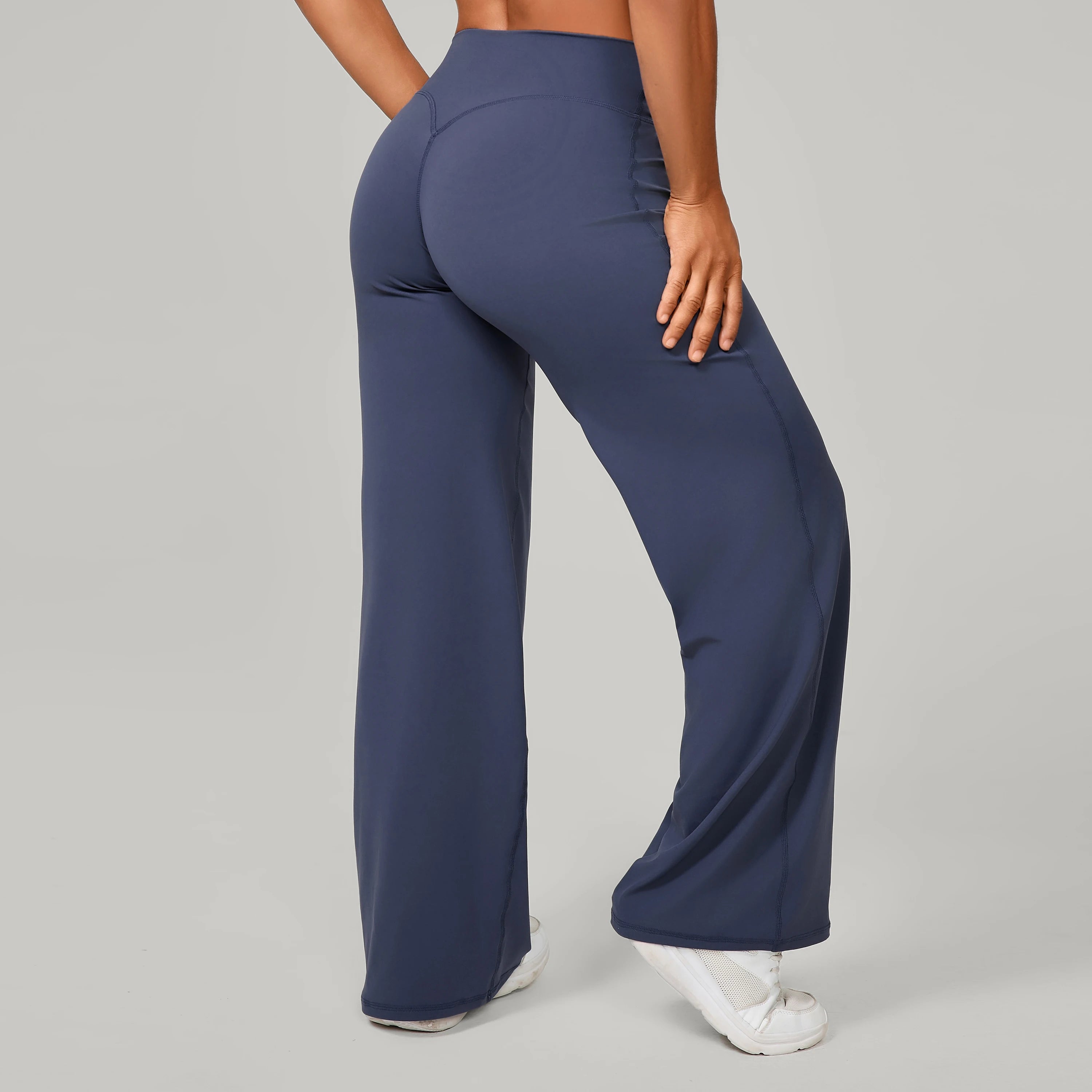 Damen gerade Yoga-Leggings weicher, dehnbarer Stoff Damen-Yogahosen GYM Schweißableitende Eigenschaften Lauf-Sport-Hosen Hauptbild