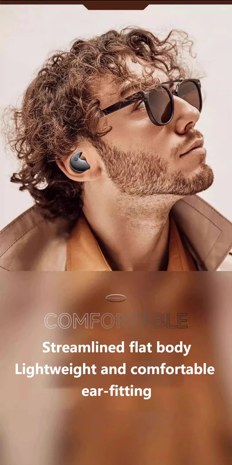 Oneplus Schlaf-Kopfhörer Kabellose Bluetooth-Ohrhörer Semi-In-Ear Mini Hochwertiger Klang Lange Akkulaufzeit Büro Reisen