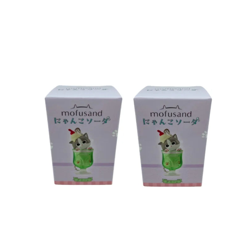Auf Lager, neu: Mofusand Katze Pudding Kaltgetränk Anhänger Minifiguren Blind Box Anime Figuren Ornamente Puppen Geburtstags- und Weihnachtsgeschenke Spielzeug