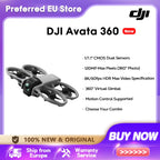 DJI Avata 360 Drohne 1-Zoll-Sensor 8K HDR Panorama Drohne 4K Einzelobjektivmodus 20km Reichweite 4G Verbesserte Übertragung FPV Quadcopter Avata 360