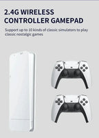 4K HD 64G Videospielkonsole: M15 Game Stick mit über 40.000 klassischen Arcade-Spielen, zwei kabellose Gamepads, Zwei-Spieler-TV-System