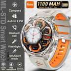 2026 Neue T-Rex 3 Ultra 1100mAh Smartwatch 5ATM Wasserdicht Outdoor Sport GPS Track Herzfrequenz Kompass Bluetooth Anruf Smartwatch