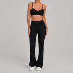 Nahtlose Yoga-Sets Sport-Fitness Hochbund-Hüfthebe-Formhose Rückenfreier BH-Anzug Workout-Gym-Leggings-Sets für Damen