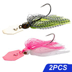 Spinner Bait 7g/9g/12g/14g/21g Angelköder Kit Set Pesca Chatter Weedless Metallblatt Gummifischkopf Haken Draht Spinnerbait
