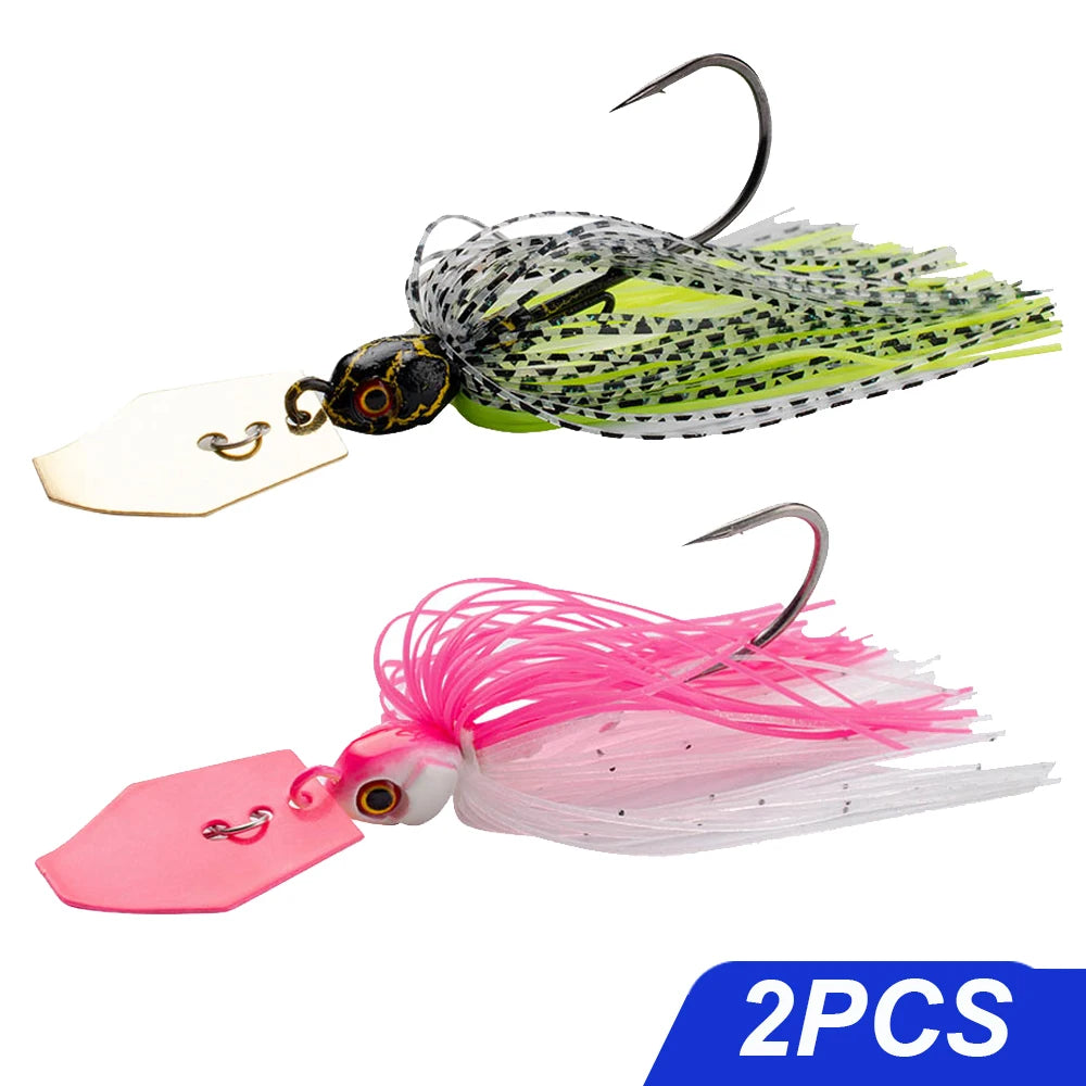Spinner Bait 7g/9g/12g/14g/21g Angelköder Kit Set Pesca Chatter Weedless Metallblatt Gummifischkopf Haken Draht Spinnerbait