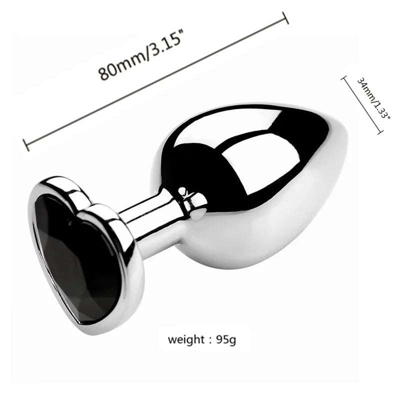 Metall-Analdildo für Frauen, Männer, Paare, Butt Plug, Arsch-Spielzeug, Erwachsenenspiel, Masturbator, Anal S/M/L, Diamant-Sexspielzeug für Erwachsenenprodukte