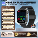 2026 Neue Gesundheits-Smartwatch Lasertherapie Reduziert Drei Hochs Blutsauerstoff Blutdruck Harnsäure Blutfette EKG-Smartwatch Für Herren
