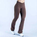 NCLAGEN Vision Flares Damen Fitnessstudio Fashion Yogahosen mit überkreuzter Vorderseite, hoher Taille, nahtlosen Sport-Leggings, Fitness-Hosen mit weitem Bein