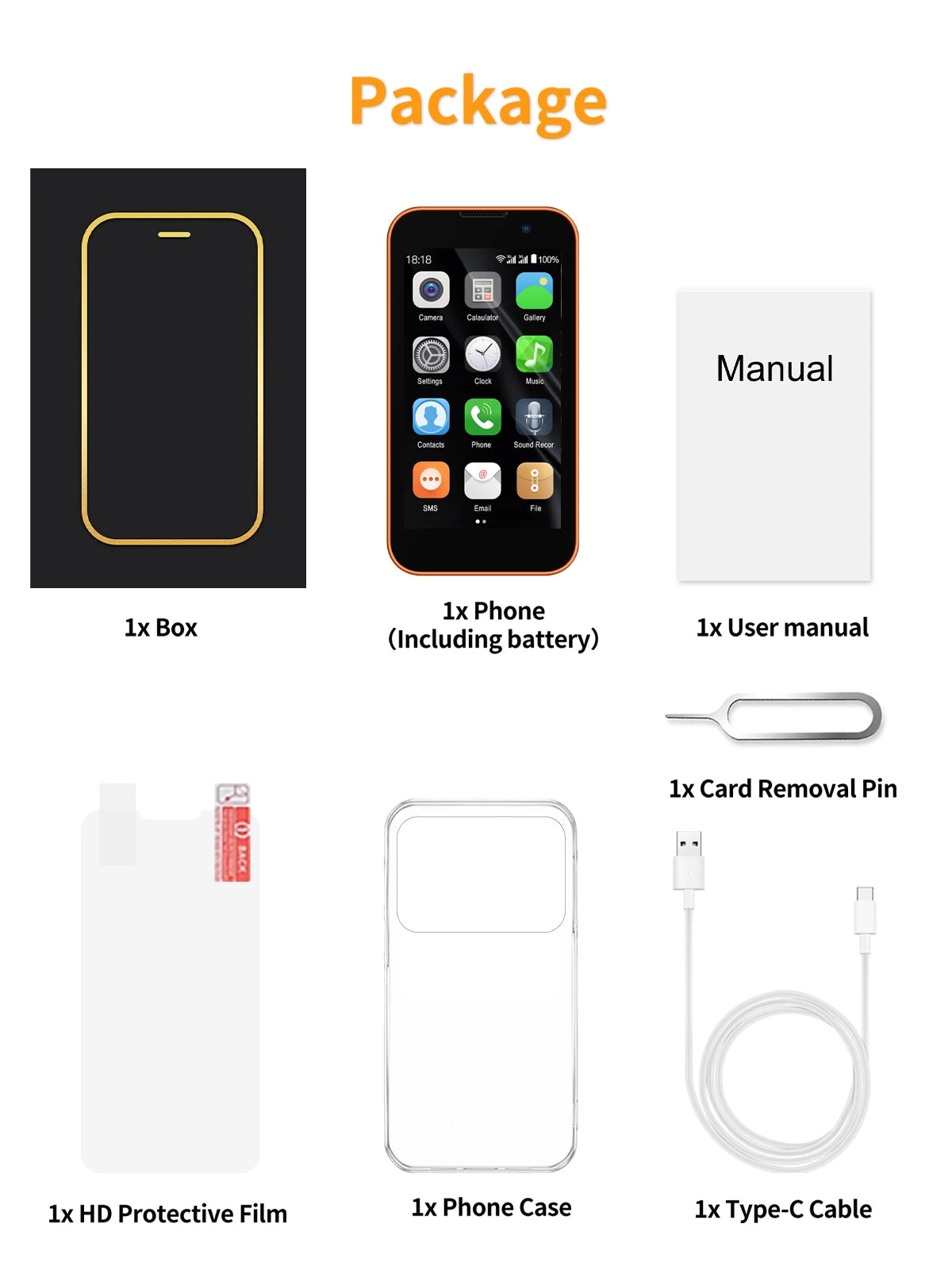 SERVO 17SE MINI 3G winziges Smartphone Android System Play Store 2GB+16GB WhatsApp GPS WiFi Dual-SIM 3.0" kleines intelligentes Handy