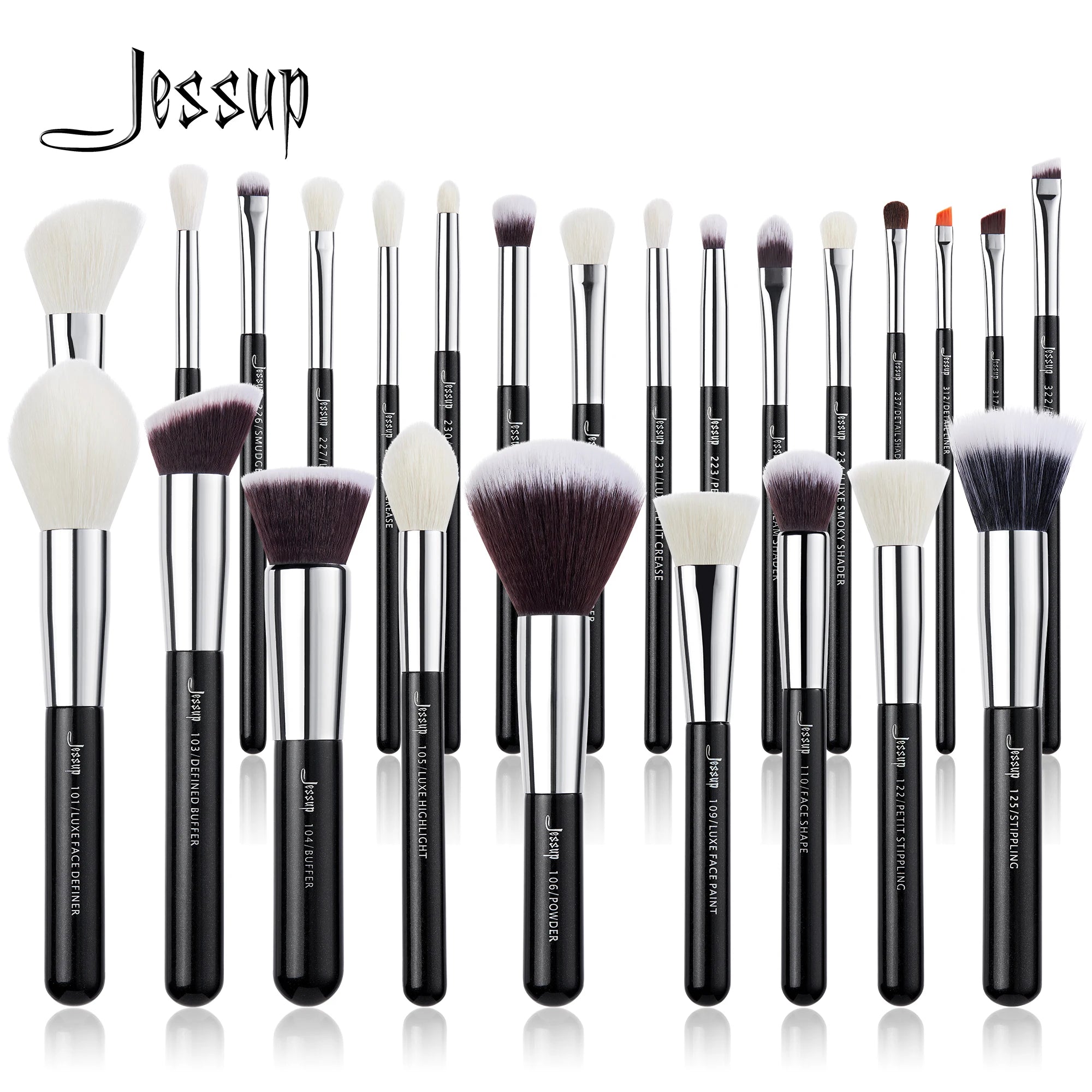 Jessup Make-up-Pinsel 15–25tlg. Make-up-Pinsel-Set professionell natürlich synthetisch Foundation Puder Kontur Verblenden Lidschatten Hauptbild