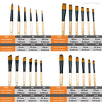 6/24/30Pcs Artist Paint Brush Set for Watercolor, Acrylic, Oil and All Media, Suitable for Canvas, Paper, Ceramic, Nylon Hair, W