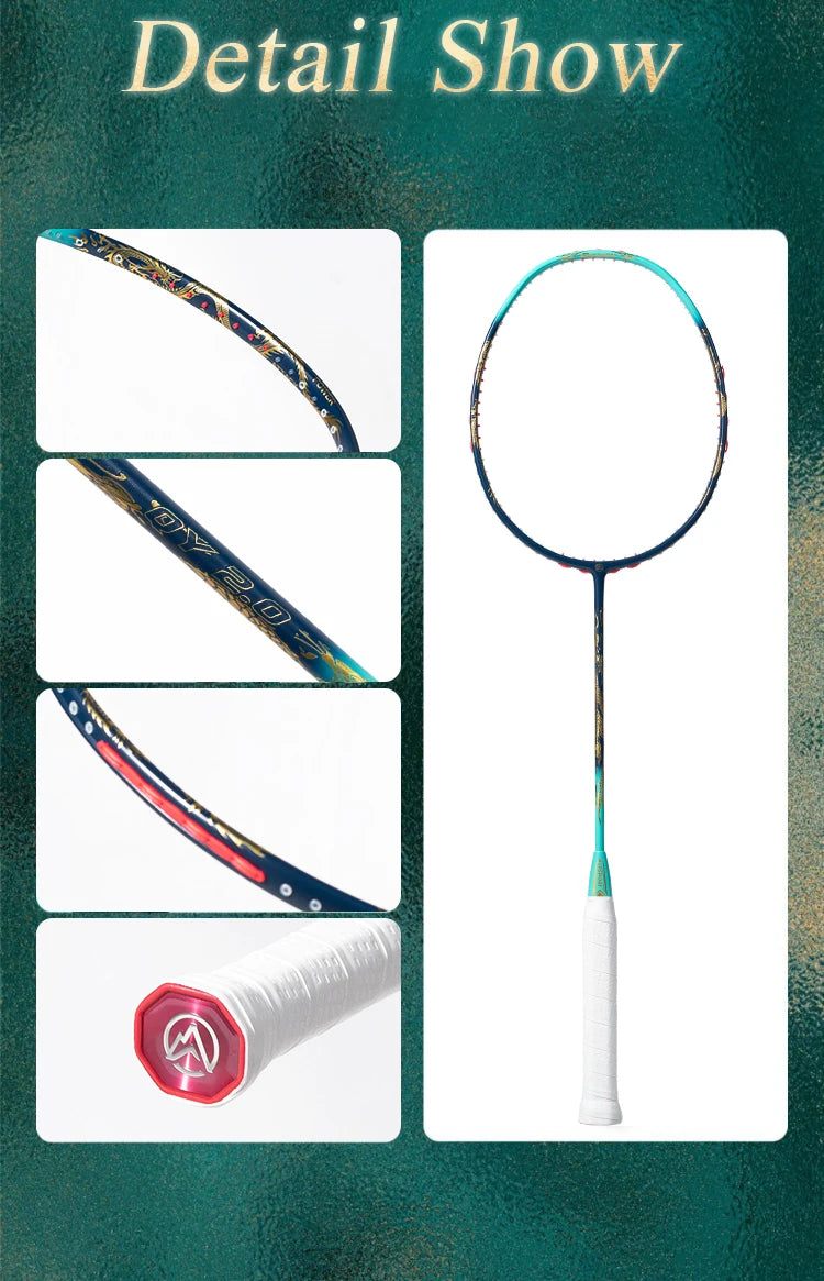 ALP QY2.0 Pro 4U 85g 100% Carbonfaser + Titanlegierung Badmintonschläger Ultraleichte Sportausrüstung Schläger Badmintontraining