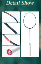 ALP QY2.0 Pro 4U 85g 100% Carbonfaser + Titanlegierung Badmintonschläger Ultraleichte Sportausrüstung Schläger Badmintontraining