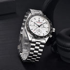 Neue PAGANI DESIGN Moon Men Uhr Retro-Luxus-Quarzuhren für Herren Edelstahl Sport wasserdicht Chronograph Herren+Mit BOX