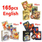 30-165 Stück Gold Pokemon Bunte Kartenset Schwarz Vmax Vstar Silber GX Box Pikachu Carta Glurak Deutsch Französisch Spanisch Spielkarten