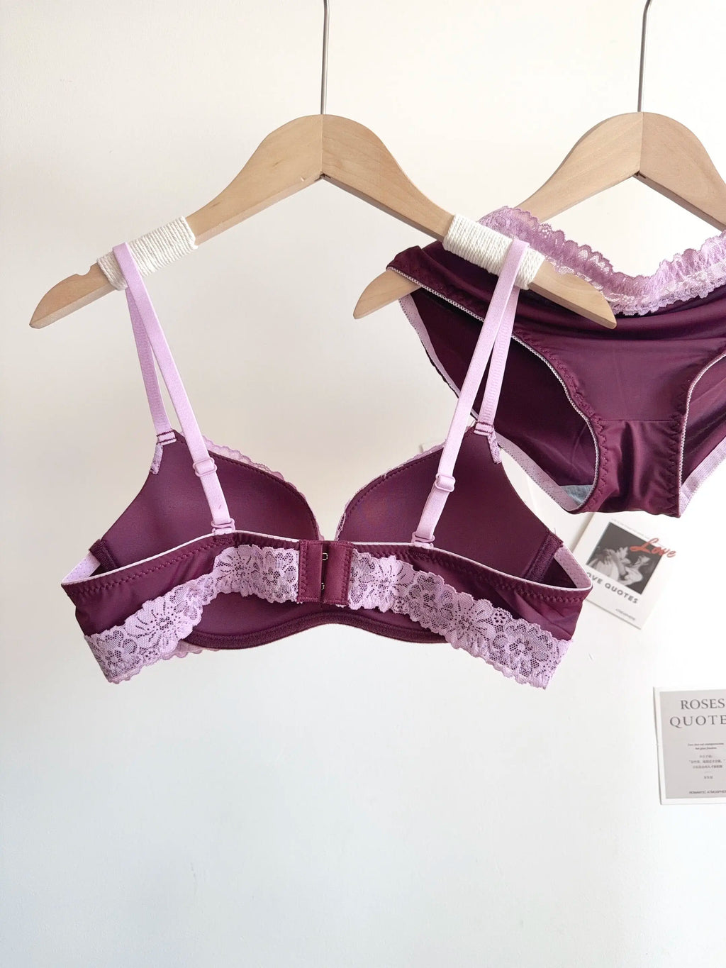 Sexy Leopard-Print-Dessous-Set für Damen, kabellos, unsichtbarer Push-Up für kleine Brüste, verstellbares A-bis-C-Körbchen, transparenter, reiner Spitzen-Look, S-XL