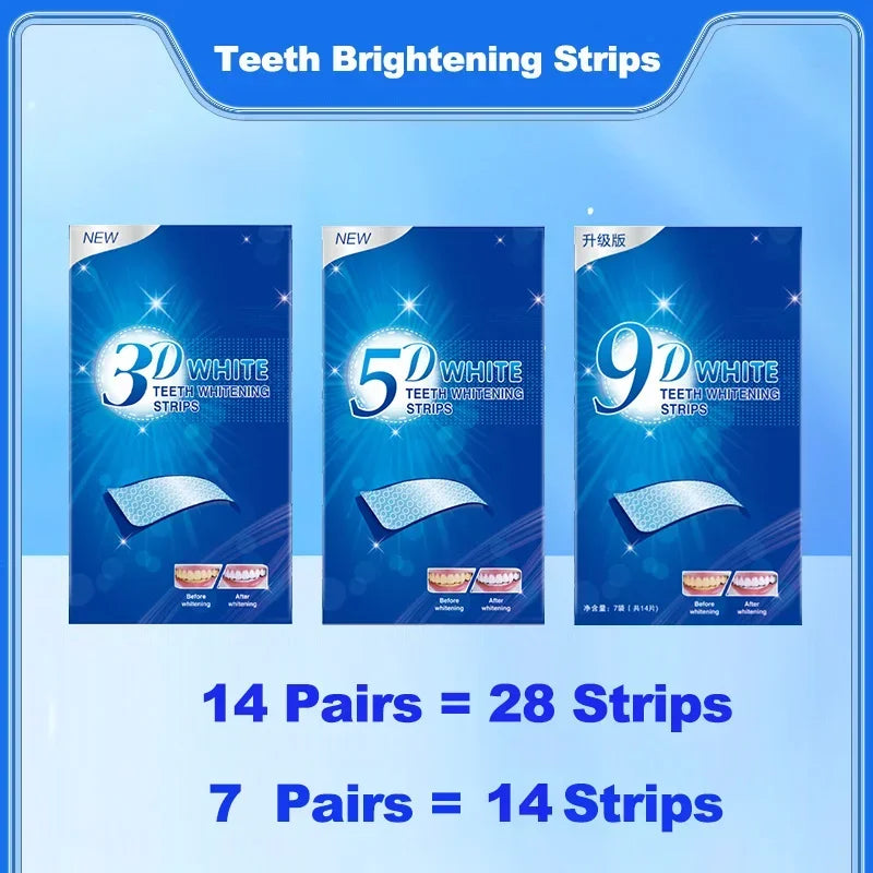 Zahnaufhellungsstreifen, weißes Zahnarzt-Kit, Mundhygiene-Pflegestreifen für Zahnveneers, Zahnarzt-Aufhellungsstreifen 3D/5D/9D