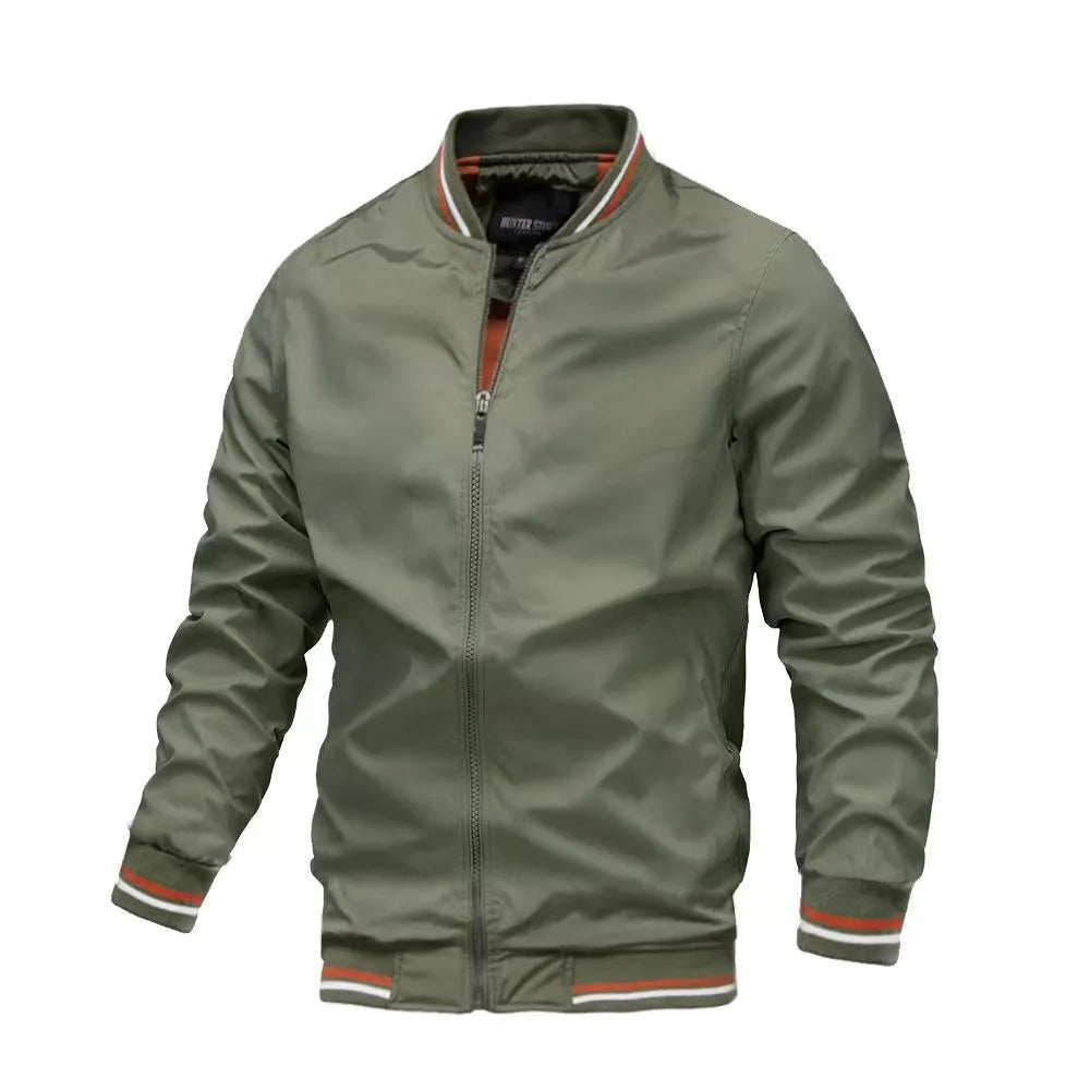 2024 Spring Summer Bomber Jacket Men Black Casual Slim Fit Baseball Mens Jackets New Autumn Fashion High Quality Jackets for Men Hauptbild
