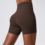 Hearuisavy Damen Yoga Shorts Sommer Soft Buttock Lift Gym Leggings High Waist Sport Shorts Damen Running Workout Shorts Female