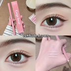 Matter aufhellender Seidenraupen-Stift, Pinkbrauner zweifarbiger Highlighter-Konturschattenstift mit Detail-Verblendpinsel für Augen-Make-up