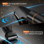 MAXGROOM Manscape Körperhaartrimmer 4 in 1 IPX6 Wasserdicht Intimbereich & Leistengegend Rasierer Elektrisches Pflegeset für Männer Nasen- & Barttrimmer