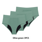 3 Stk./Set Menstruationshöschen Damen sehr starke Blutung Menstruationsunterwäsche High Waist Auslaufsicher Period Panties für Mädchen Set