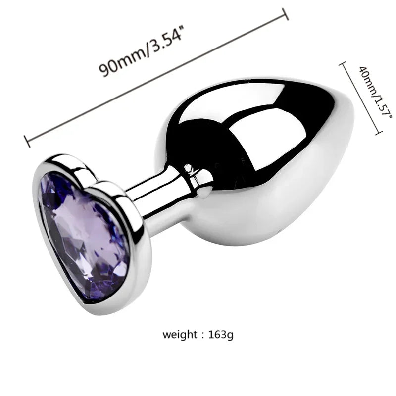 Metall-Analdildo für Frauen, Männer, Paare, Butt Plug, Arsch-Spielzeug, Erwachsenenspiel, Masturbator, Anal S/M/L, Diamant-Sexspielzeug für Erwachsenenprodukte