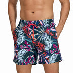 DATIFER Herren Sport-Badeshorts im neuen Stil Polyester-Druck Fitness-Badehose Surfen Badehose Badebekleidung