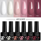 LILYCUTE 7ML 6PCS Neon Gel Nagellack Set fluoreszierend Farbwechsel Semi Permanent Soak Off Maniküre-Kit Nail Art Gel