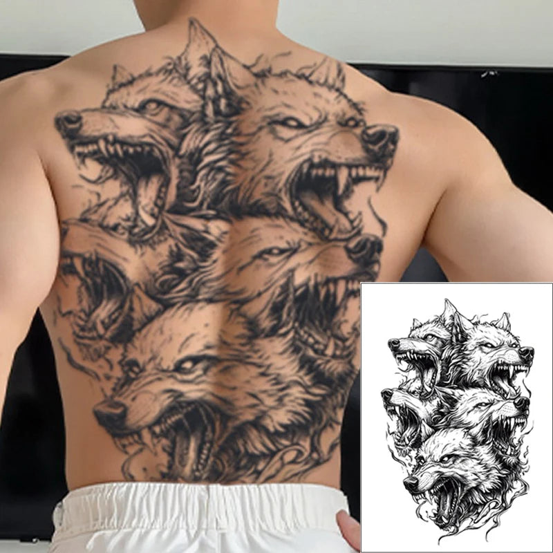 Magic Juice Tinte Wasserdichte Tattoo Aufkleber Große Größe Kräutersaft Temporäre Tattoos Männer Body Art Drache Tiger