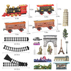 Elektrischer Spielzeugzug, Auto, Eisenbahn, Dampflokomotive, Druckgussmodell, Lernspiel, Kinderspielzeug und Jungen-Spielzeug