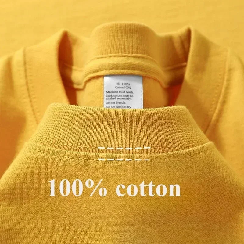 Sommer Baumwolle Strapazierfähiges 300-Gramm-T-Shirt aus amerikanischer Reinbaumwolle für Herren mit kurzen Ärmeln, lässiges Basic-Oberteil, Oversized T-Shirt