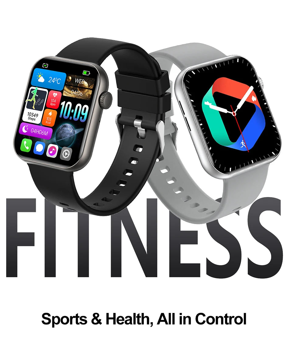 2025 Neue Sport Smartwatch Herren Full Touchscreen Herzfrequenz Bluetooth Anruf 1,9 Zoll KI-Sprache IP68 Wasserdichte Smartwatch Damen