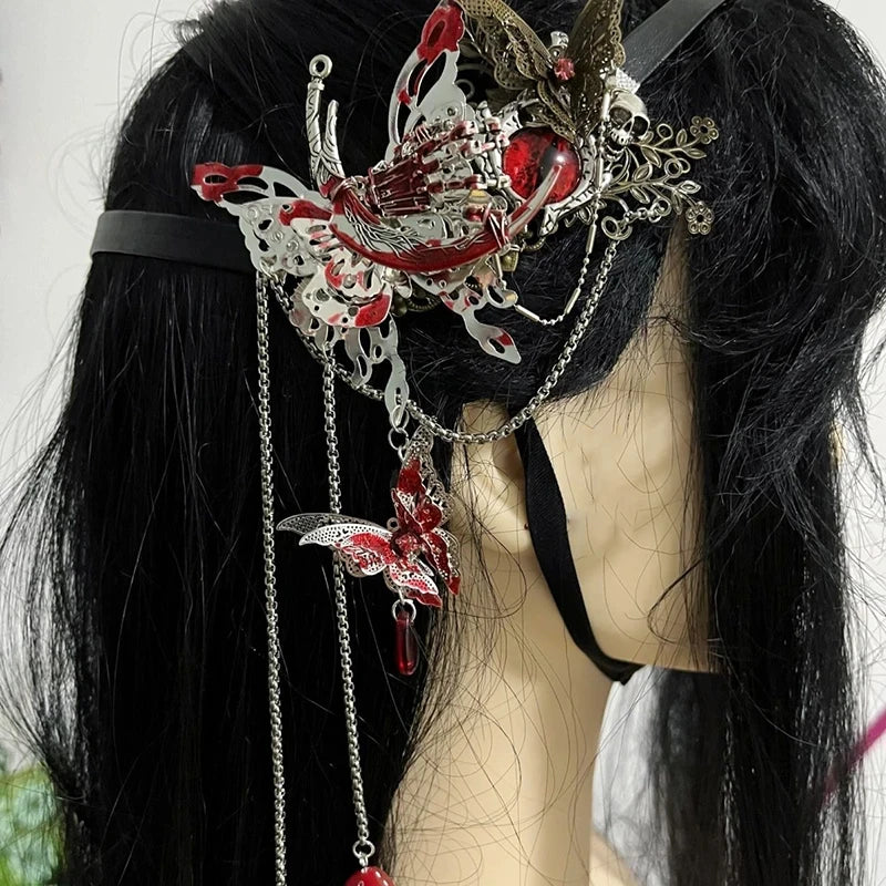Anime Heaven Officials Blessing Tian Guan Ci Fu Hua Cheng Cosplay Schlafbrille Augenklappe Schmetterlings-Augenmaske Schmuck Accessoire Requisite