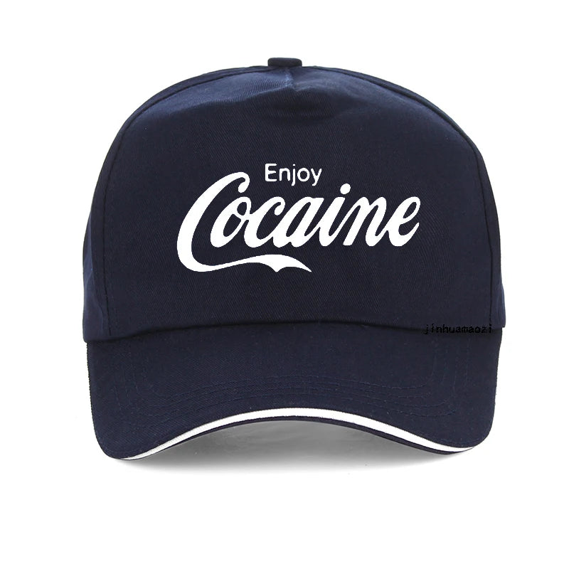 funny Enjoy Cocaine men cap Fashion women new summer sun hat Causal Unisex Outdoor Fishing hunting baseball caps
