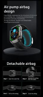 2026Neue Gesundheitsuhr Blutdruck Genaue Messung Smartwatches Herren Harnsäure Blutfette wasserdicht Airbag Smartwatch Damen