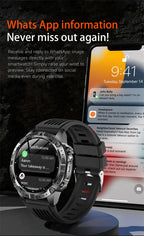 GPS Smart Watch for Men 2G ROM GPS Offline Maps Waterproof Swim Hiking Fitness Tracker Sleep SpO2 Rugged Durable Smartwatch GPS