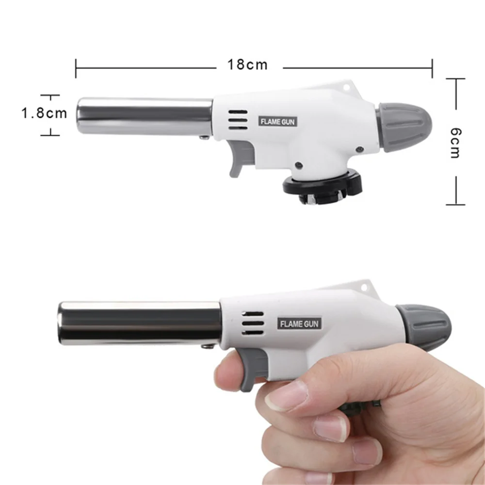 Torch Cooking AutoIgnition Butane Gas Welding-Burner Welding Gas Burner Flame Gas Torch Flame Gun Blow for BBQ Camping Cooking
