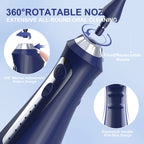 SEJOY Munddusche Irrigator Zahnaufhellungsstreifen Tragbar 230ML Tank 5 Modi 8 Düsen Reinigungsgerät für Zuhause