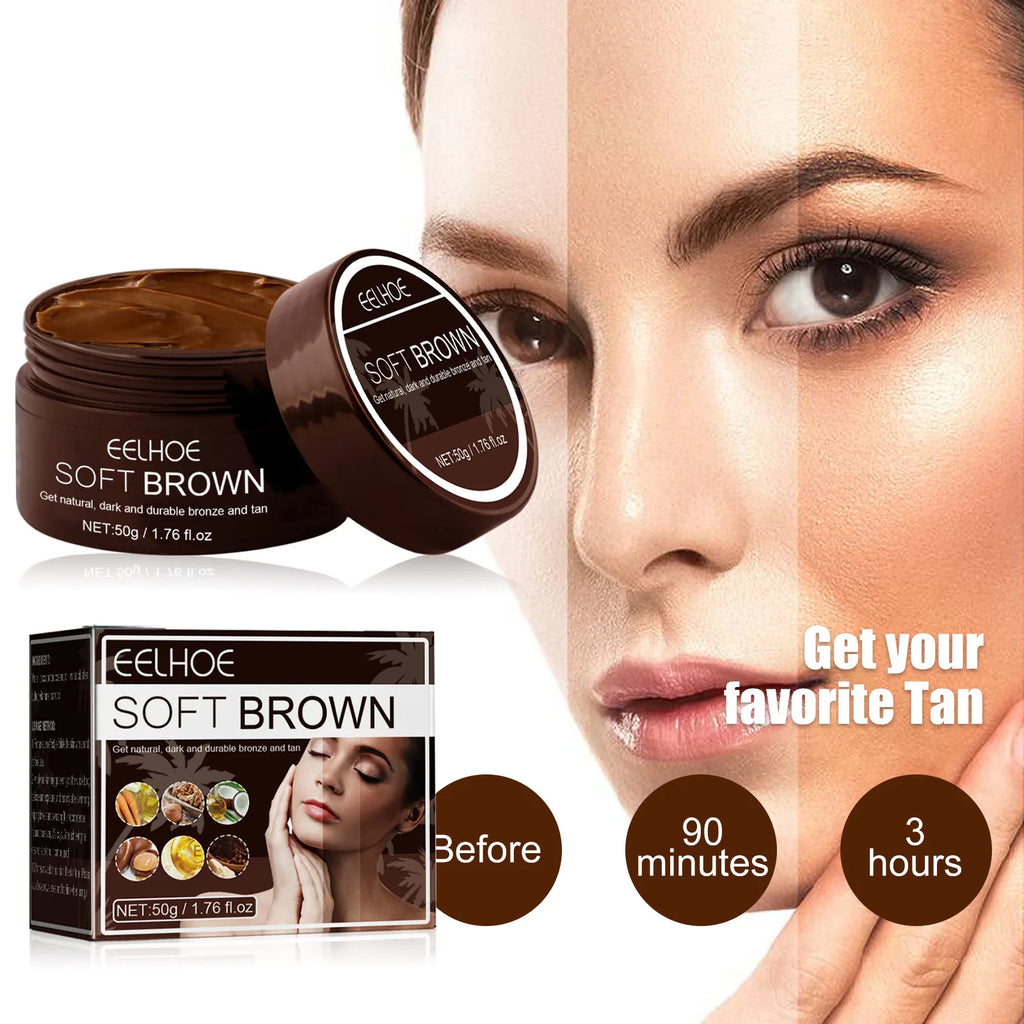 Körperselbstbräunungscreme Strand Solarium Outdoor-Sonnenschutz Schneller Bräuner Gesichtsbronzer Bräunungsbeschleuniger-Creme