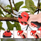 Podofo Bürstenlose elektrische Astschere, 6,35 cm, kabellose Gartenschere, batteriebetriebenes Strauch- und Baumschnittwerkzeug für Landschaftsgestaltung, Obstgarten- und Gartenpflege