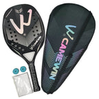 Camewin 3K Beach Tennisschläger, Vollcarbon, raue Oberfläche, Outdoor-Sport-Schläger für Herren, Damen, Erwachsene, Tennisschläger, Neu