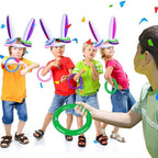 Aufblasbares Hasenohren-Ringwurfspiel Partyspiele Kinder Feiertags-Geburtstagsaktivität Soziales drinnen und draußen Eltern-Kind-Interaktionsspielzeug