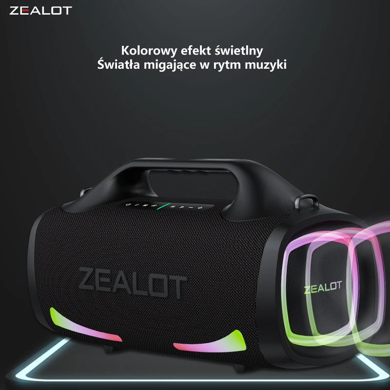 ZEALOT S79 Bluetooth-Lautsprecher 100W Tragbarer Subwoofer HiFi Dual Pairing Schnellladung 24000mAh Akku