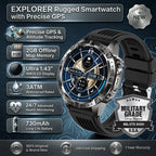 2026New Military T-Rex3 GPS Map Navigation Smart Watch 2GB RAM 1.43-inch AMOLED Screen 30M Waterproof Call Sports Smartwatch Men