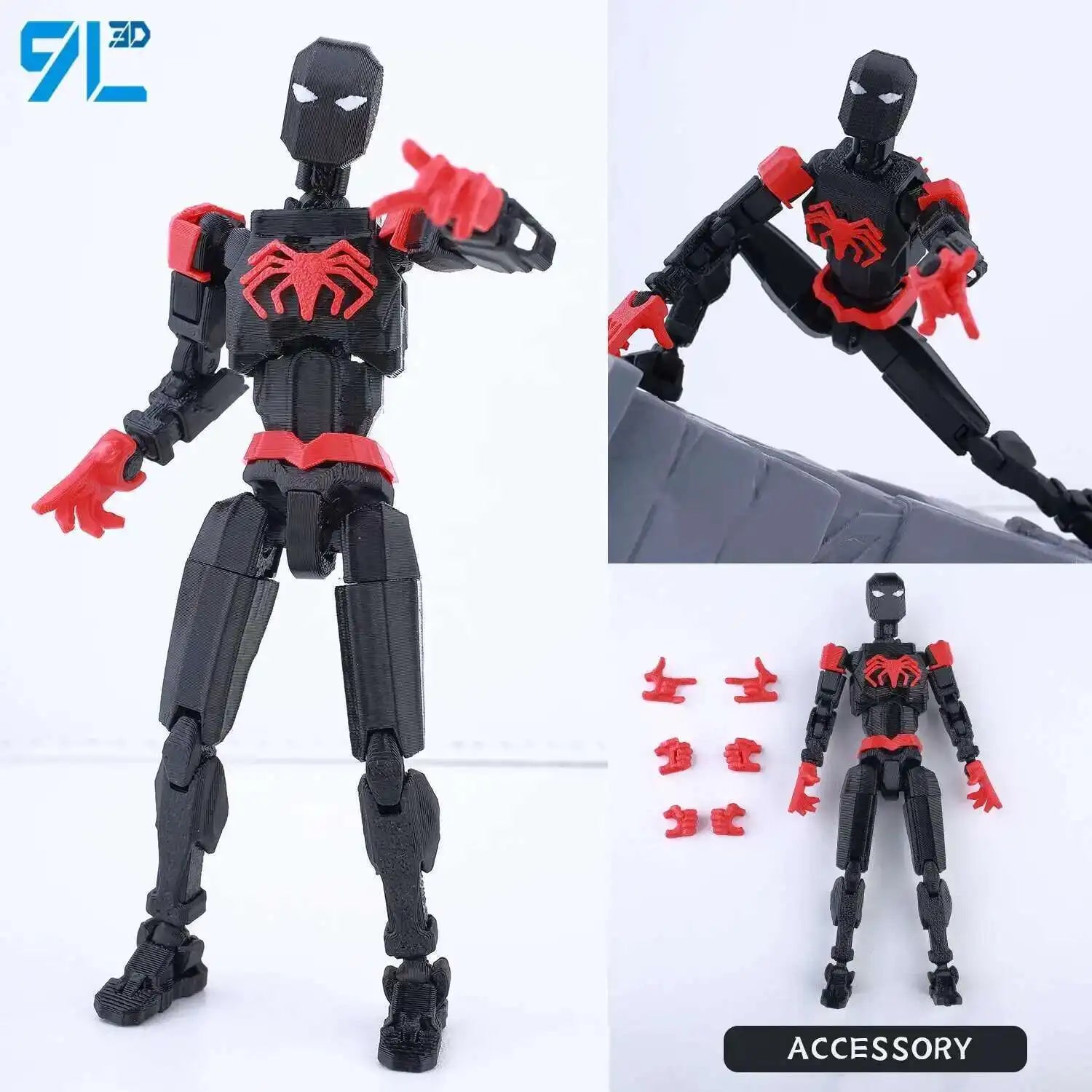 9L3D Gedruckte Deadpool Wolverine Batman Spider-Man Venom Actionfiguren Dummy13 Lucky13 T13 Anime Modell Spielzeug Sammlerstücke Geschenke