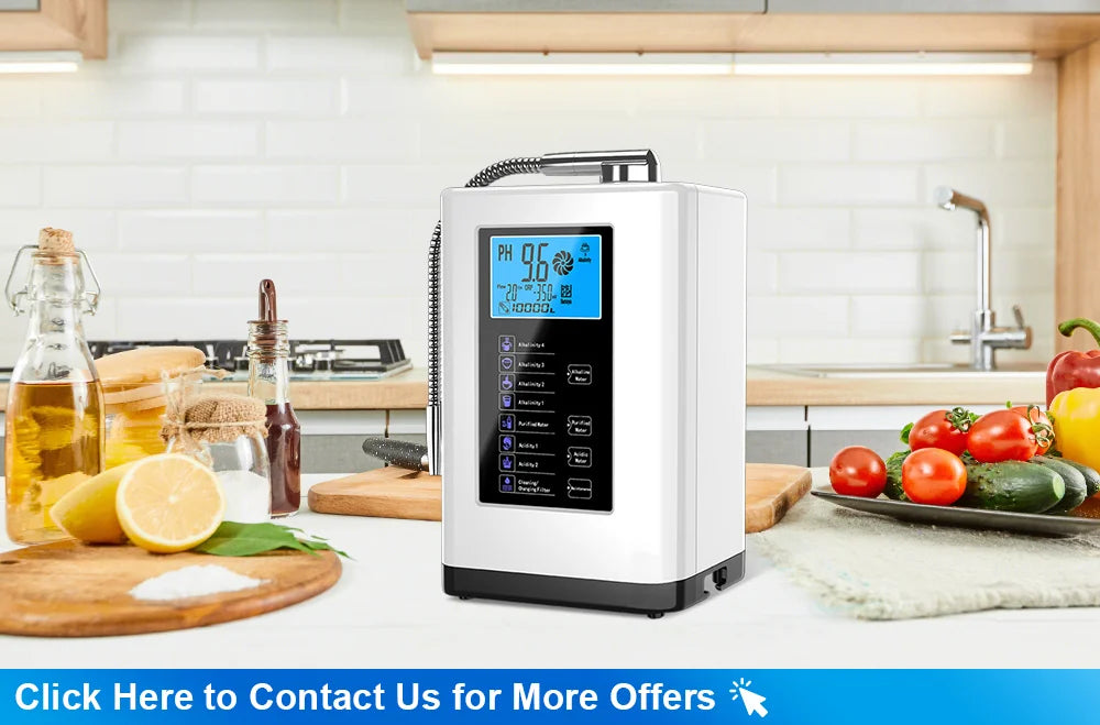 Alkalische Wassermaschine Ionisator PH Wassergerät Alkalischer Wasserspender 5 Platten Platinbeschichtung Alkalischer Wasserionisator