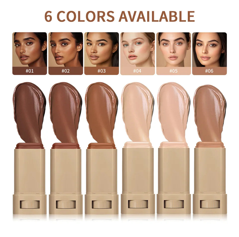 Bronze Foundation Stick Serum-verstärkte Hauttönung Seidige Textur Feuchtigkeitsspendende Deckkraft Concealer Base Ebenmäßiger Hautton Make-up