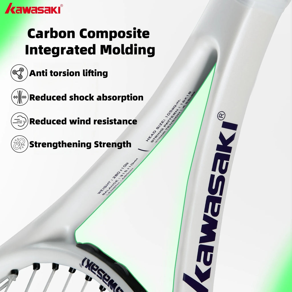 Kawasaki Light Tennisschläger Set Carbon-Composite Schlägerset KD1&PD1 Anfänger Professionelles Schläger Set für Damen und Herren Training