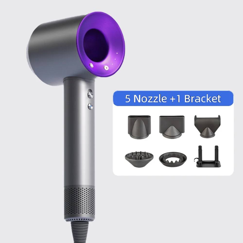 1600W Professioneller Haartrockner mit Negativ-Ionen, 220V, ohne Rotorblätter, Hochgeschwindigkeits-Haartrockner für den Haushalt, Salon-Stil-Werkzeug